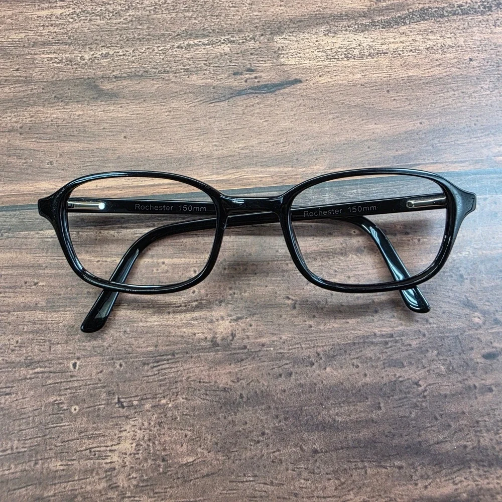 Rochester Optical Black Oval Eyeglass Frames Vintage Style‎ 150mm FRAMES ONLY